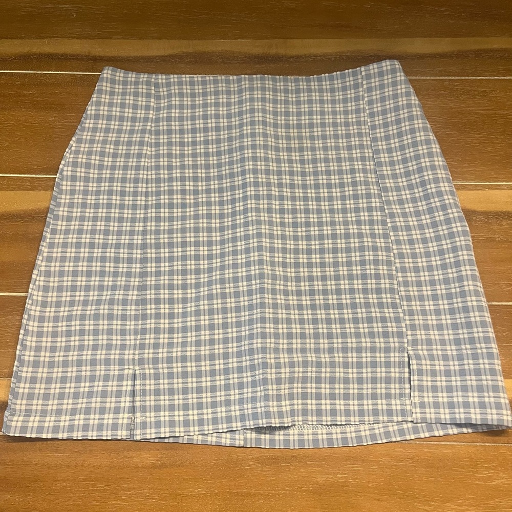 Brand New blue mini skirt with slit from SHEIN